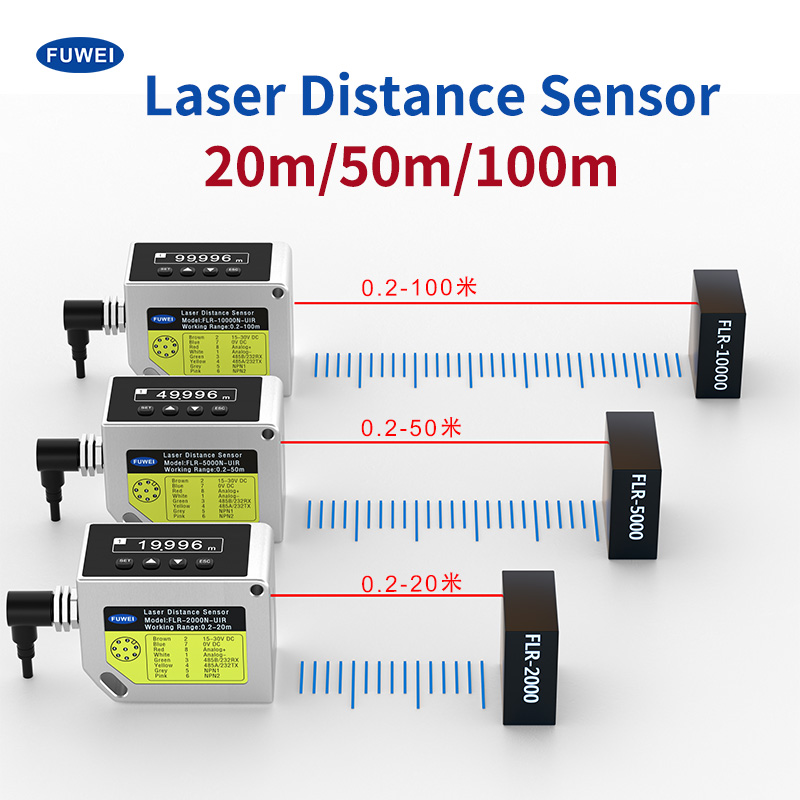 เซนเซอร์วัดระยะเลเซอร์ 100 เมตร FLR-10000N-UIR
